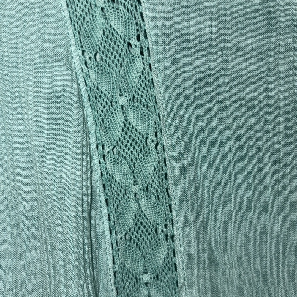 FRYE AND CO. Teal Ruffle Sleeve Dress w/slip NWOT - Picture 6 of 12